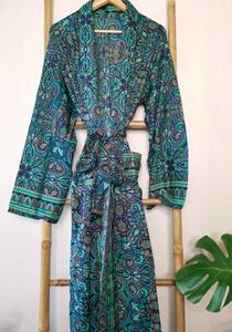 Ladies Silk Boho <b>Kimonos</b> House <b>Beach</b> Robe - Product Image 3
