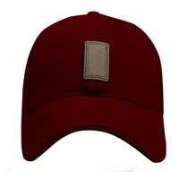 Casquette de baseball personnalisée avec logo, design camionneur en coton tendance pour adultes, casquette de sport respirante de couleur unie avec patch en cuir pour la course à pied