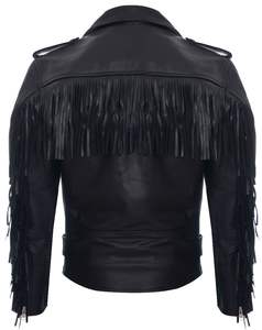 Chaqueta de cuero personalizada tejida con puños y diseño de cremallera negra pura a la moda para hombre de talla grande transpirable - Product Image 2