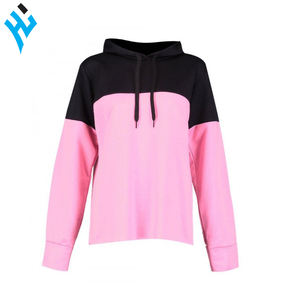Sudadera con capucha para mujer, de manga larga, con cordón, personalizada, de Color contrastante - Product Image 2