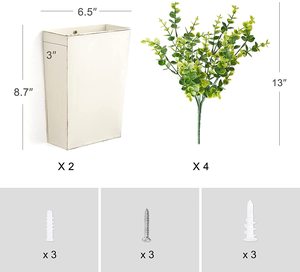 Rectangular <b>planter</b> galvanized powder Coated wall hanging <b>Planter</b> for flower stems and plants decorative flower pots - Product Image 5