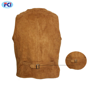 Factory Price Best Quality Men's Leather <b>Vest</b> Horse Riding Brown Leather <b>Vest</b> for Men in Cheap Price - Product Image 2