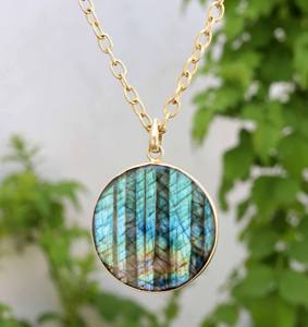 Pendentif rond en verre à la mode, plateaux, collier, dragon, labradorite, labradorite, anneau découpé, lampe led suspendue moderne - Product Image 6