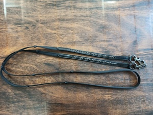 Accesorios Ecuestres Rub International, Riendas de Cuero, Brida Duradera con Hebilla de Latón y Cristal Negro, Equipo de Equitación Portátil - Product Image 2