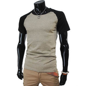 T-shirt à manches courtes bicolore chiné doux pour homme Jersey Tri-Blend respirant Taille américaine personnalisée Design unisexe - Product Image 1