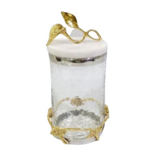 Couvercle en laiton antique, boîte en verre de luxe - Product Image 3