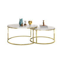 Table d'appoint ronde en marbre noir Sahara véritable pour salon