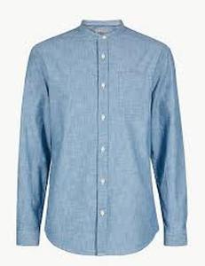 Camisas casuales de calidad caliente para hombres 100% algodón Animal Print Stand Collar moda nuevo diseño primavera Venta caliente de Bangladesh - Product Image 1