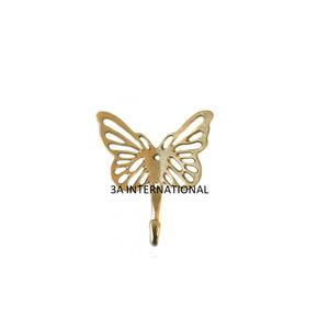 Porte-vêtements mural tendance pour salon, crochet mural en laiton doré en forme de papillon, décoration intérieure - Product Image 1