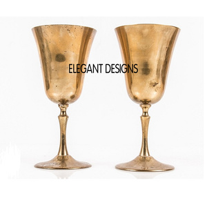 ถ้วยทองเหลืองชุบทองทำด้วยมือชุดของขวัญธุรกิจที่ยั่งยืนคลาสสิกของผู้ผลิตสอง - Product Image 6