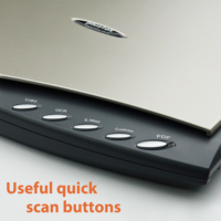 Scanner à plat Plustek OpticSlim 2610 pro, conception spéciale pour livre épais. Design pour Soho et personnel. Pour PC et Mac