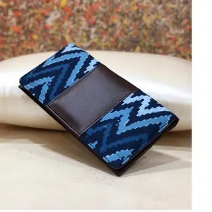 Dompet Tertutup Kain Katun Cetak Blok dengan Tema Ikat Cocok untuk Pengecer Fashion Wanita