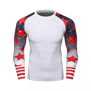 Camiseta de secado rápido para hombre, ropa deportiva Rashguard para gimnasio, camiseta de compresión para correr, Camiseta deportiva, protector contra sarpullido - Product Image 4