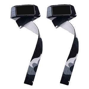 Barra de mano de levantamiento de pesas de neopreno, soporte de muñeca, agarre de ayuda, correas de levantamiento de pesas con estampado de camuflaje - Product Image 1