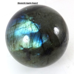 Boule d'agate, sphère de guérison naturelle, labrodrite, cristal, vente en gros - Product Image 2