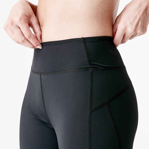 Leggings transpirables de alta calidad para mujer con panel de malla transparente de refrigeración cintura estirada característica al por mayor - Product Image 6