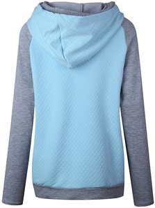 Vente en gros de pull grande taille avec logo personnalisé pour femmes, sweat à capuche avec fermeture éclair intégrale en chenille, techniques de lavage brodées de couleur unie pour l'automne - Product Image 5
