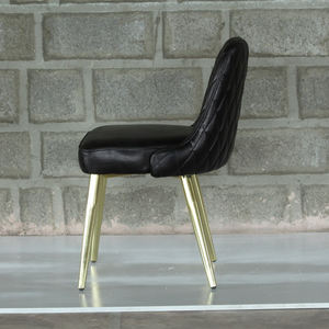 Silla de comedor y sala de estar de hierro y cuero de metal contemporáneo para el hogar Cocina Hotel o muebles escolares - Product Image 3