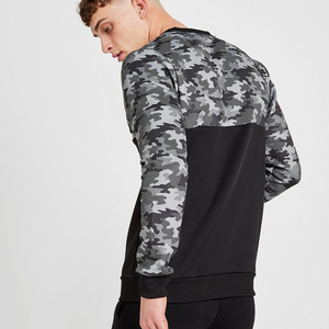 New Men Fitted <b>Plain</b> <b>Sweatshirt</b> Custom Wholesale Cotton Polyester Blend Tech Fleece Pullover - Product Image 3