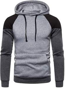 Sudadera con capucha ajustada para hombre, ropa deportiva masculina de algodón, con diseño personalizado en blanco, de alta calidad, venta al por mayor - Product Image 3