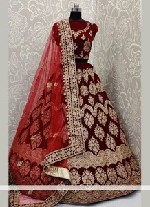 Lubenga — robe longue avec broderie sur le magnifique LEHENGA, bijouterie articulée ZARDOZI, travail pour mariage, à la mode indienne/pakistanaise, 2021 - Product Image 2