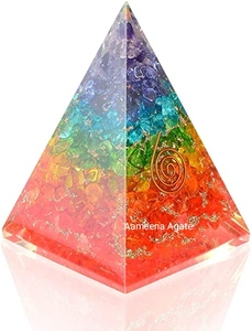 Pirámide de Orgón Natural Arcoíris, Piedra Preciosa de Energía Nubia, Pirámide de Orgón, Protección EMF, Pirámide de Cristal Curativa - Product Image 6