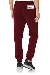 Pantalon de jogging pour hommes, Streetwear simple, décontracté, en polaire, 100% Polyester, fermeture élastique, lavage à la Machine - Product Image 3