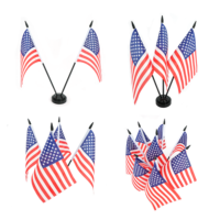 Vente en gros de supports noirs miniatures de décoration de table de 8.2x5.5 pouces drapeau de bureau américain américain