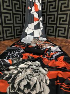 À la mode décontracté soie numérique imprimé indien femme porter Saree avec chemisier et très belle combinaison de couleurs vêtements - Product Image 5