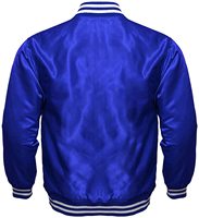 Vestes universitaires personnalisées en satin 100% polyester, personnalisez votre design, impression sérigraphique bleue pour hommes, hiver, grandes tailles