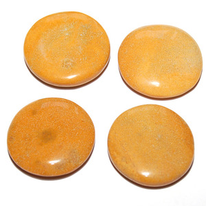 Piedra de Palma redonda de jaspe amarillo, piedra de Palma redonda de jaspe amarillo a la venta - Product Image 1