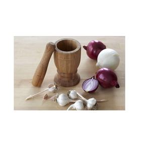 Mortero de madera y mortero, juego de mortero y mortero grande de madera con molinillo de especias para alimentos, uso de molinillo de hierbas y especias - Product Image 1