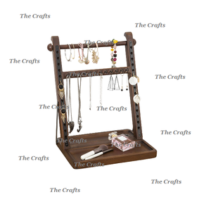 Wooden Brown Color 2 Tiers Jewelry <b>Stand</b> With Prime Quality <b>Desk</b> Top Display Bracelet Jewelry <b>Stand</b> At Best Prices - Product Image 3