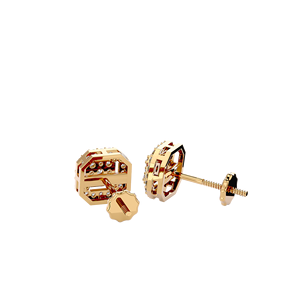 Pendientes de tuerca con racimo de diamantes redondos naturales de 0,35 quilates |   Joyería Fina Elegante para Mujer con Cierre de Rosca de Oro de 14K, Regalo para Uso Diario - Product Image 2