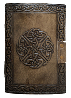 Celtique Mythologique En Cuir Véritable En Relief Journal Journal Journal Vintage Journaux Journal Ou Cahier Vintage Deckle Bord Papier