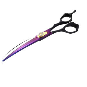 Vente en gros de 7.0 pouces ciseaux incurvés de coiffeur professionnel meilleur prix ciseaux de beauté en acier inoxydable avec poignée en caoutchouc - Product Image 1