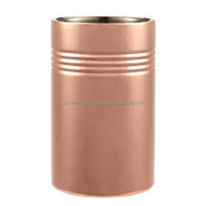 Enfriador de vino de doble pared de cobre antiguo y acero inoxidable Cubo de hielo de diseño martillado para bebidas - Product Image 3