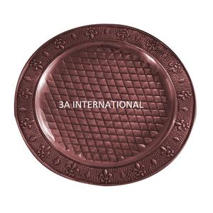 Assiette à vaisselle Design classique Restaurant cuisine restauration ustensile forme ronde assiettes en métal plateau de service alimentaire plateaux brillants - Product Image 1