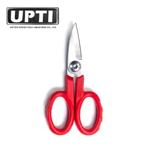 Coupe-fibre optique et cisaille en kevlar à bord lisse en alliage de haute qualité 5 1/2 pouces fabriqué à Taïwan, usage industriel, rouge - Product Image 1