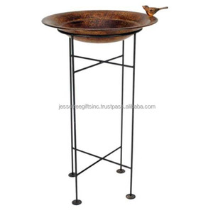 Table de piédestal de trépied de bain d'oiseau en métal avec la conception de fil de finition de revêtement de poudre noire meilleure qualité de forme ronde pour le nettoyage - Product Image 4