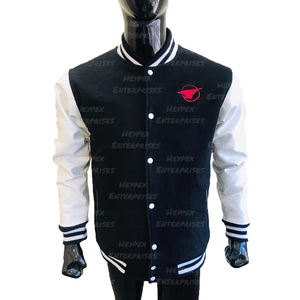 2025 haute qualité personnalisé hommes décontracté surdimensionné respirant en cuir Baseball Varsity veste avec col montant pour les tendances d'hiver - Product Image 2