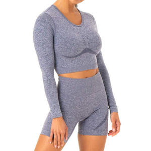 Hot Sale high quality Sculpt Seamless <b>Long</b> <b>Sleeve</b> <b>Top</b> sexy wholesale breathable <b>women</b> <b>long</b> <b>sleeve</b> sports <b>gym</b> wear - Product Image 3
