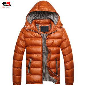 2021 veste d'hiver décontractée pour hommes nouveaux vêtements d'extérieur avec col en fourrure et fermeture à glissière manteaux rembourrés et chauds - Product Image 5