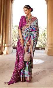 Motorola saee — magnifique tenue en soie Pure pour femmes, créateur indien, à la mode, qualité supérieure, vente en gros - Product Image 2