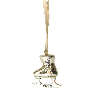 Petite chaussure en métal ALUMINIUM, décoration de noël, ornement suspendu, décoration d'arbre de noël en métal de haute qualité - Product Image 1