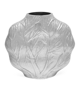 Hoja de plata Florero de aluminio Flor decorativa Fabricante al por mayor Hecho India Alta calidad Cantidad a granel Nuevos diseños modernos - Product Image 4