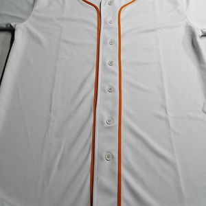 Uniformes de béisbol transpirables de alta calidad, ropa de equipo de Color blanco, 100% poliéster, uniformes de béisbol Unisex Collage, Jersey - Product Image 3