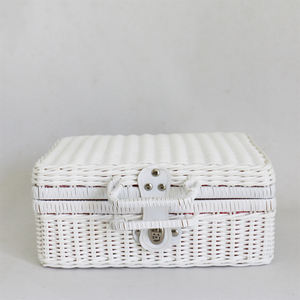 Caja de mimbre hecha a mano para libros, almacenamiento de ropa, picnic, mimbre, bambú - Product Image 4