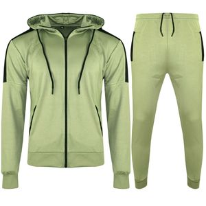 <b>Polyester</b> <b>Tracksuit</b> with Contrast Panel Style Slim Fit Joggers Bottom Zip Hoodie Made in Pakistan - Product Image 5