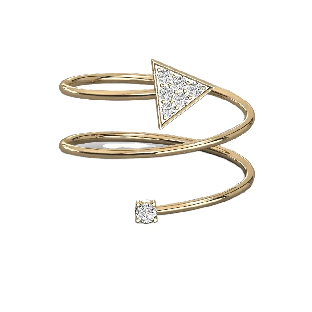 Toptan fiyata kadın alyans için elmas yüzük benzersiz Trendy tasarımcı elmas mücevher elmas nişan yüzüğü